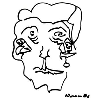 Norman Mailer, "Open Face" (nd) (image provided by POWA)