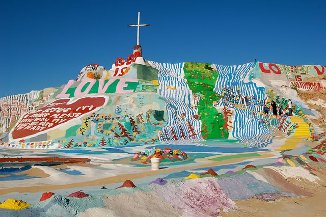 Salvation Mountain is definitely colorful (via flickr.com/bdearth)