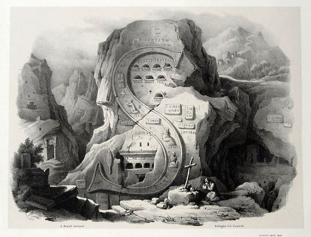 Antonio Basoli, "Alfabeto Pittorico" (all images via Sploid)