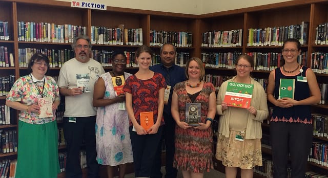 Librarians at the Brooklyn Public Library, ready to recommend books (courtesy BPL)