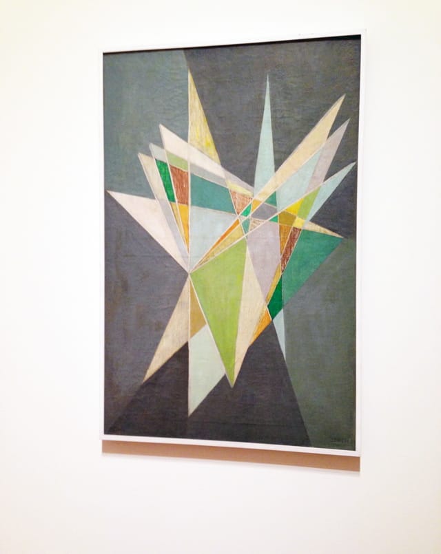 Lygia Clark, "Composition, version 01" (1953), oil on canvas, 40 9/16 x 26 3/4" (103 x 68 cm) (click to enlarge) 
