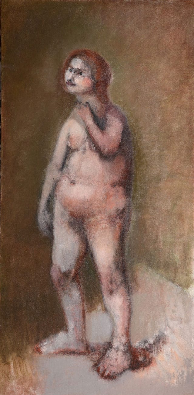 Bruce Gagnier, "Touching the Neck" (2010–14), acrylic on linen, 72 x 36 in (click to enlarge)