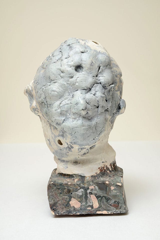 Bruce Gagnier, "Untitled (head)" (1990s), ceramic, 9.5 x 6.5 x 6 in