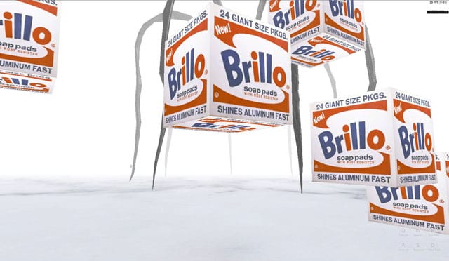 On the floating Brillo boxes