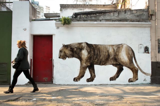 Cat painted by Jaz at Thames 201, Buenos Aires (via Graffitimundo/Google Cultural Institute)