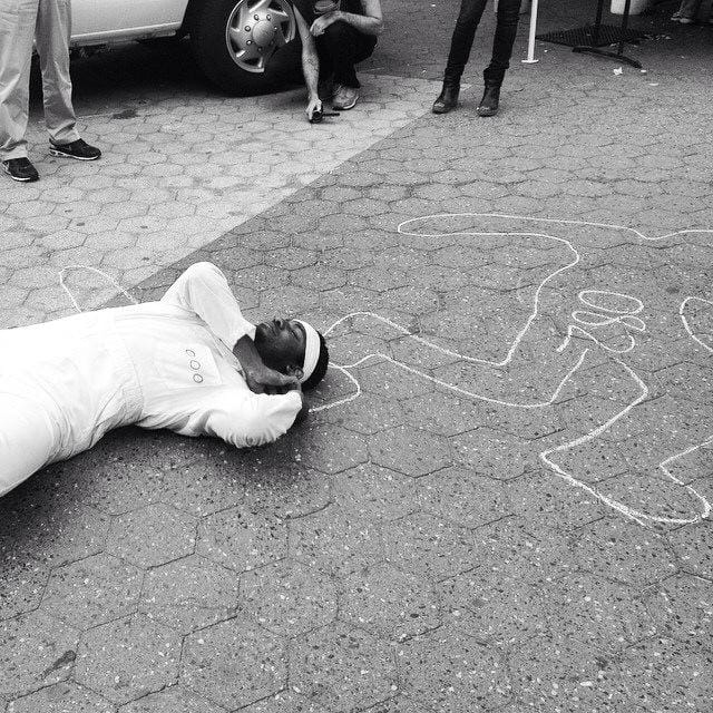 Whitney Hunter and Preach R. Sun, "Body Count: Counting the Dead. #101" (2014) (photo by Kim Wirt)