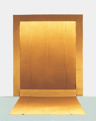 Louis Cane, floor wall, oil on canvas, 1974 wall 106 x 94 inches, floor 86 x 68 inches