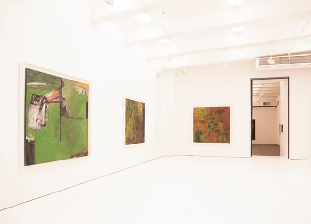 Installation view, “Milton Resnick (1917-2004): Paintings and Works on Paper from the Milton Resnick and Pat Passlof Collection,” 2014, Mana Contemporary. Photo by Crystal Gwyn.