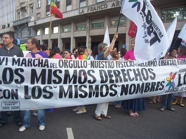 The Buenos Aires LGBT Pride parade in 2007 (photo by Loco085/Wikimedia)