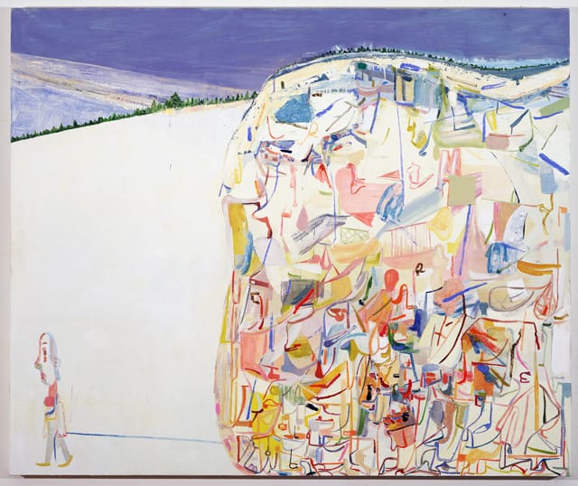 Amy Sillman, "Me & Ugly Mountain" (2003), oil on canvas, 60 x 72 inches, collection of Jerome and Ellen Stern (photo by John Berens)