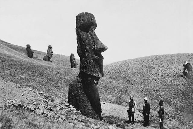 Easter Island, Polynesia (December 1922) (photograph by J. P. Ault, National Geographic)