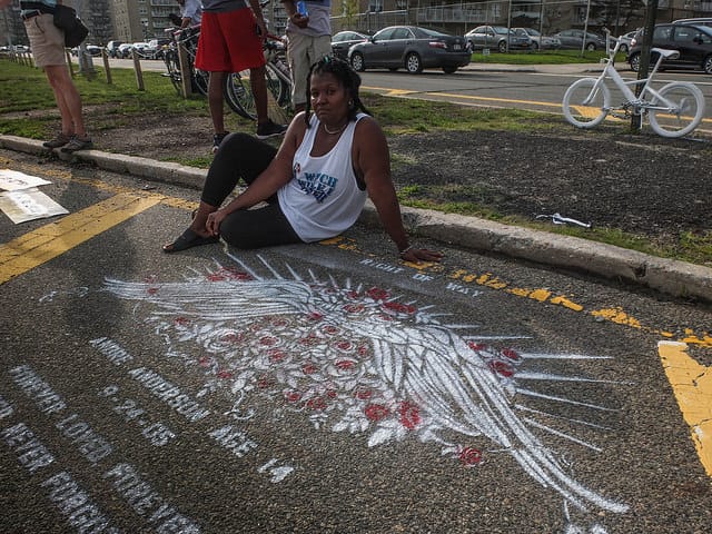 Memorial for Andrew Anderson (photograph by Michael Mintz, courtesy Right of Way)