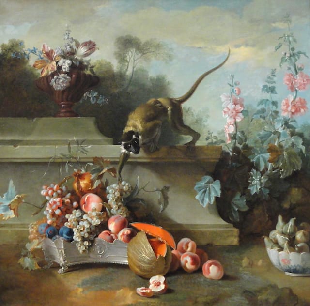 Still_Life_with_Monkey,_Fruits,_and_Flowers,_1724,_by_Jean-Baptiste_Oudry_-_Art_Institute_of_Chicago_-_DSC09427