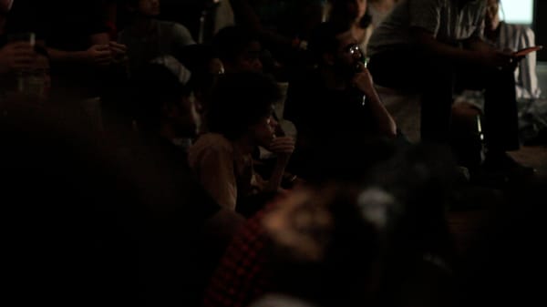 A view of the audience at the ArtTalk A view of the ArtTalk panel (photo Maureen Catbagan/Yams Collective)