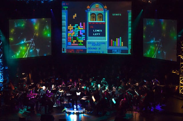 Video Games Live orchestral performance of the Tetris theme (photograph by Roxanne Ready, via Flickr)