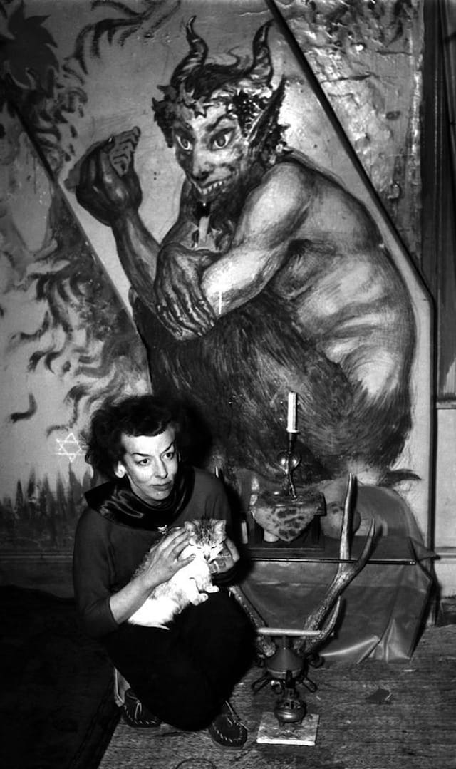 Artist Rosaleen Norton known as the Witch of Kings Cross. Photo taken on 30 January 1950.  SMH NEWS Picture by STAFF