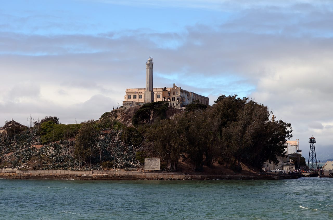 A view of Alcatraz from the ferry (click to enlarge)