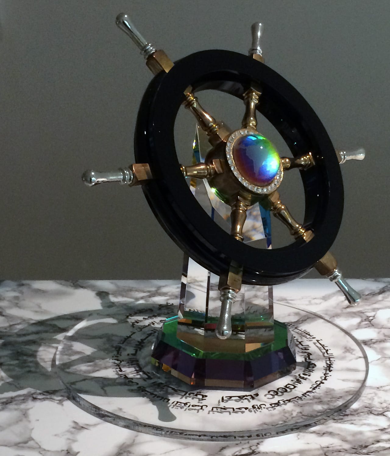 The Berlin Congratulant trophy by GCC (photo Hrag Vartanian/Hyperallergic, click to enlarge)