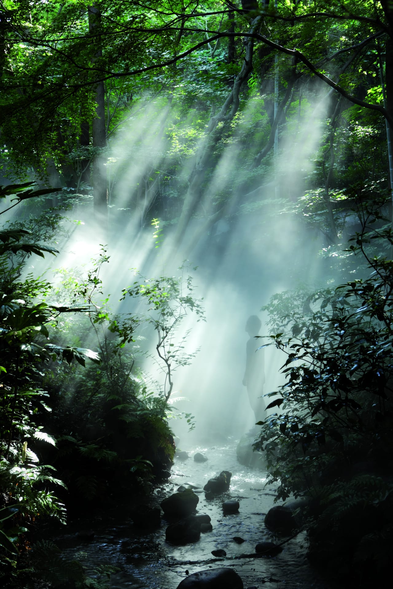 Fujiko Nakaya, Tales of Ugetsu, Fogfalls #47670, 2008. Yokohama Triennale, Yokohama, Japan. Water fog, 276 nozzles, 2 pumps, anemometer, control program. Dimensions variable. Image credit: Courtesy of the Yokohama Triennale, 2008. ©Nacása & Partners Inc, Tokyo.