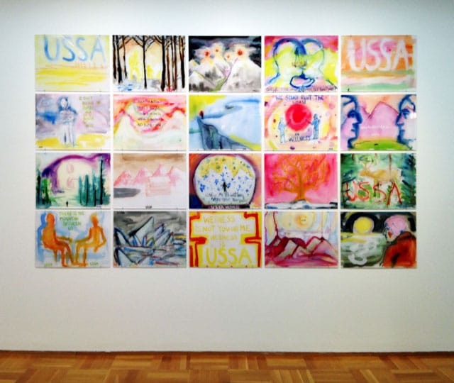 Installation view, Zachary Cahill's 'Snow' at MCA Chicago