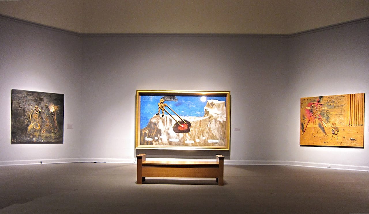 Installation view of "David Lynch: The Unified Field"