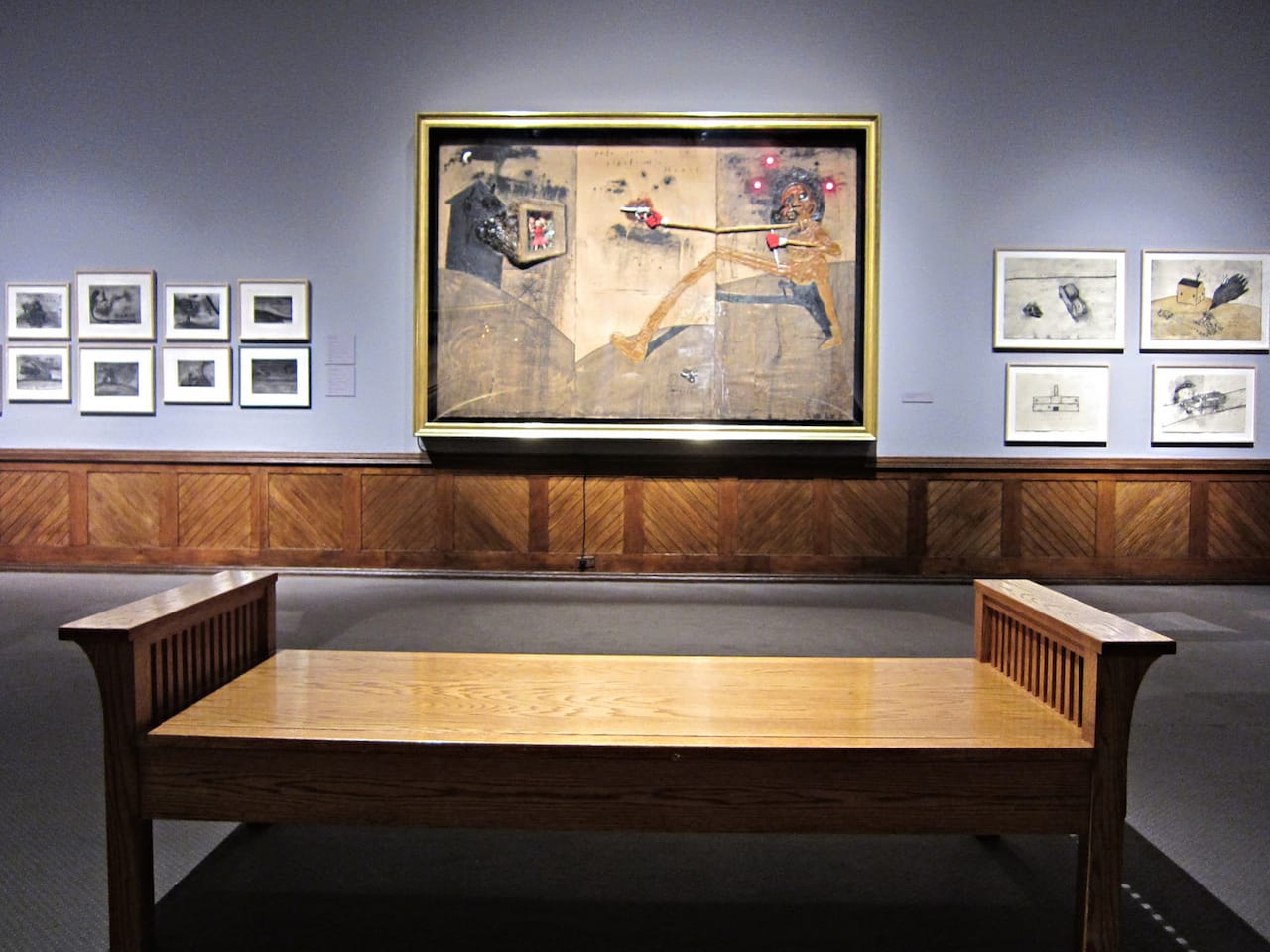 Installation view of "David Lynch: The Unified Field"