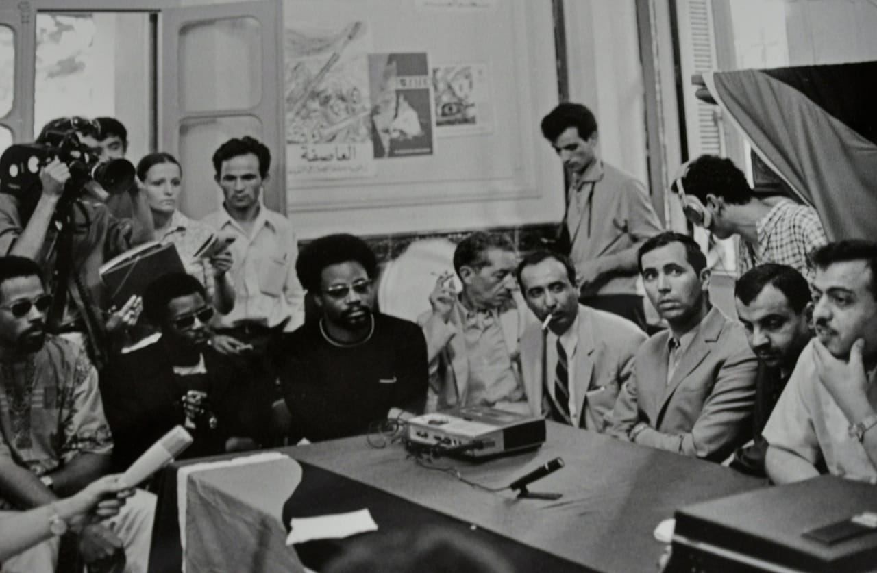 Black Panthers with members of the Palestinian Liberation Organization in …