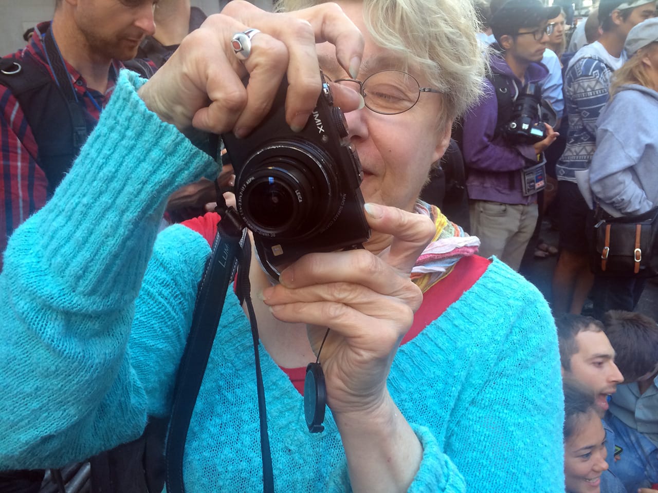 Martha Rosler (photo by Hrag Vartanian/Hyperallergic)