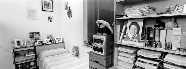 Allesandro Pibiri was a 24-year-old primo caporal maggiore from Selargius, Sardegna, Italy. He was killed by a roadside bomb in Naseriya, Iraq in 2006. Gilbertson photographed his bedroom in 2011.