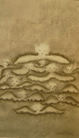 Hannah Swain, "Putti" (2014), pencil on paper, dimensions variable (courtesy of Outside In/Pallant House Gallery, Chichester)