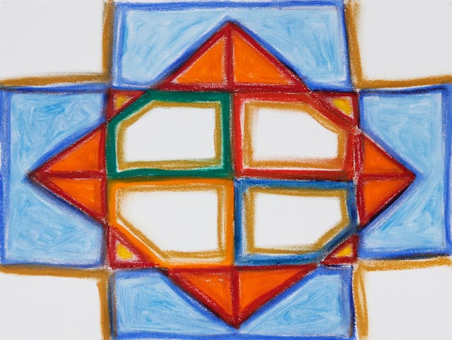 Harriet Korman, 'Untitled" (2013), oilstick on paper, 15 x 20 inches (all images courtesy of the artist and Lennon, Weinberg, Inc., NY)