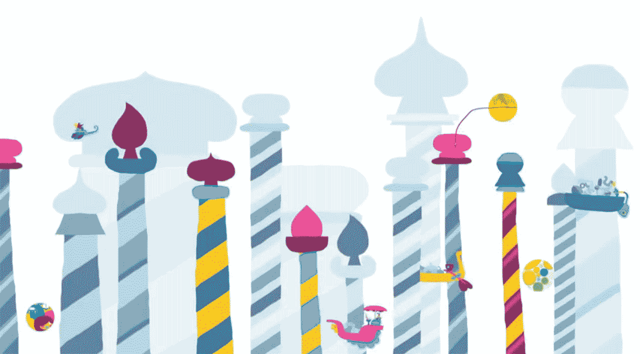 A scene from Hohokum (GIF Hrag Vartanian/Hyperallergic)