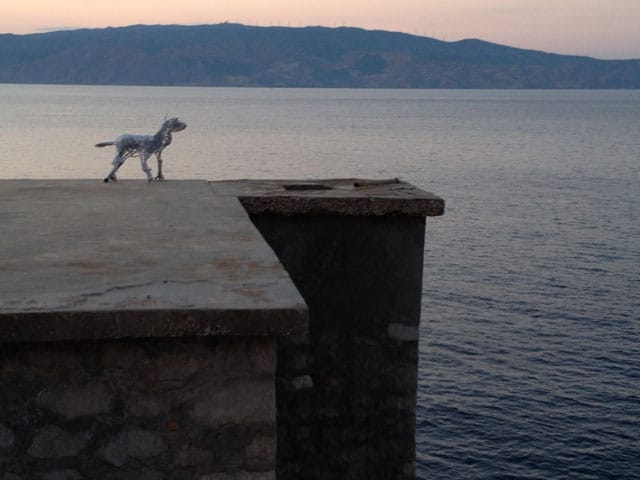 Pawel Althamer's sculpture on the roof of the Slaughterhouse (click to enlarge)
