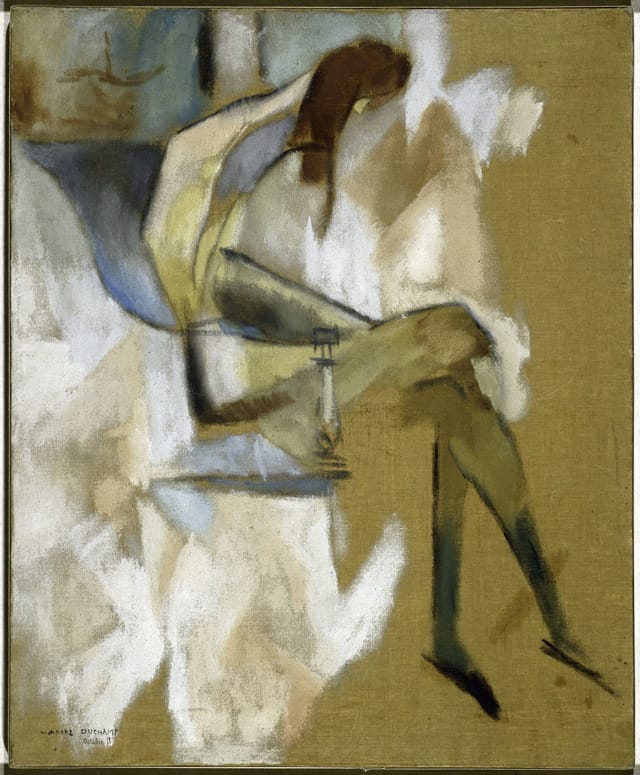 “À propos de jeune soeur” (1911) huile sur toile, 73 x 60 cm Solomon R. Guggenheim Museum, New York © The Solomon R. Guggenheim Foundation / Art Resource, NY, Dist. RMN – Grand Palais © succession Marcel Duchamp / ADAGP, Paris 2014
