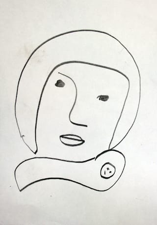 Imma Maddox, Drawing from the "From Foot to Feet" series (2014), pencil on paper, dimensions variable (courtesy of Outside In/Pallant House Gallery, Chichester)