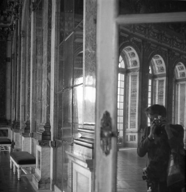 Vivian Maier, "Versailles, France (Self-Portrait)" (1959) (