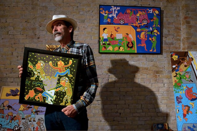 Painter Mark Clark in Brownsville, Texas 