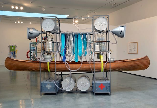 Lucy + Jorge Orta, "OrtaWater – Fluvial Intervention Unit," 2005 (via otis.edu/ben-maltz-gallery) 