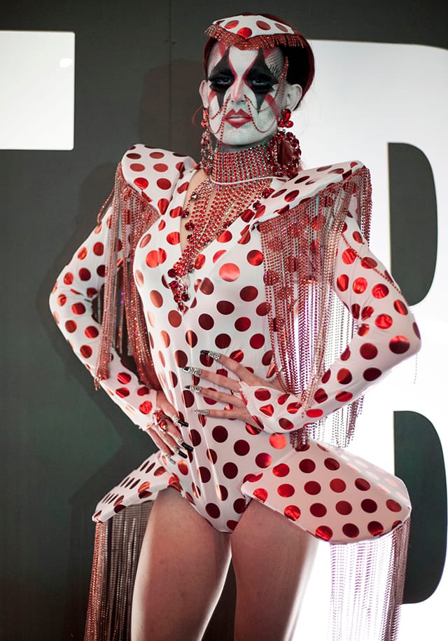 Ivanaha Fushionn, "Critical Mascara" (2014) (photo by Melissa Christy, courtesy of Portland Institute for Contemporary Art)