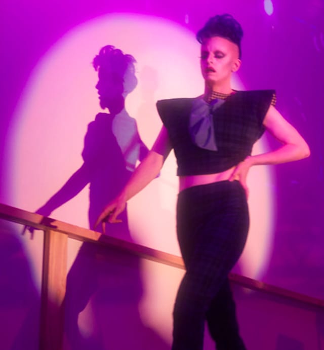 Saturn (Daniel Quasar) "Critical Mascara" (2014) (photo by Lyla Rowen, courtesy of Portland Institute for Contemporary Art)