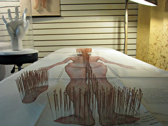 Prune  Nourry's  “Imbalance” installation in a Chinatown foot-massage parlor