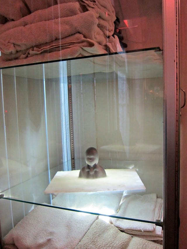 Prune  Nourry's  “Imbalance” installation in a Chinatown foot-massage parlor