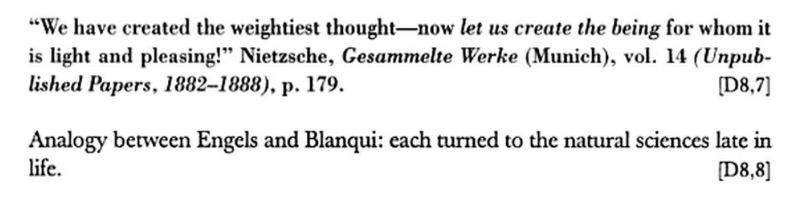 Figure 2. From Walter Benjamin, The Arcades Project, trans. Howard Eiland and Kevin McLaughlin (Cambridge, MA: Belknap, 1999), p. 116.