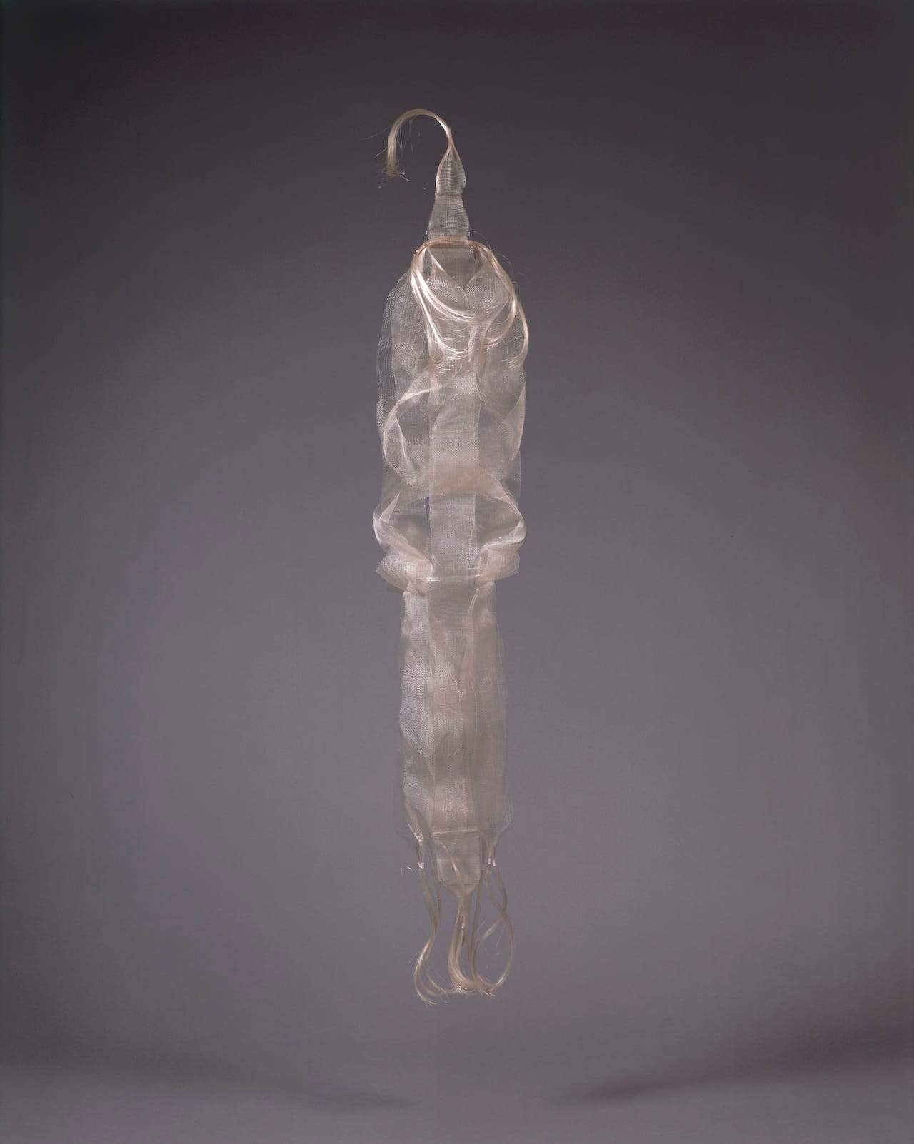 Kay Sekimachi Kunoyuki, c.1968 Nylon monofilament 64 x 14 x 14 inches 163 x 36 x 36 cm Museum of Arts and Design, New York Gift of the Dreyfus Corporation, through the American Craft Council, 1989 Photo by Ed Watkins, 2007