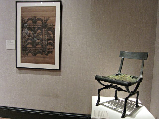 Marie Zimmerman, chair for the Rudolph Metz mausoleum, bronze