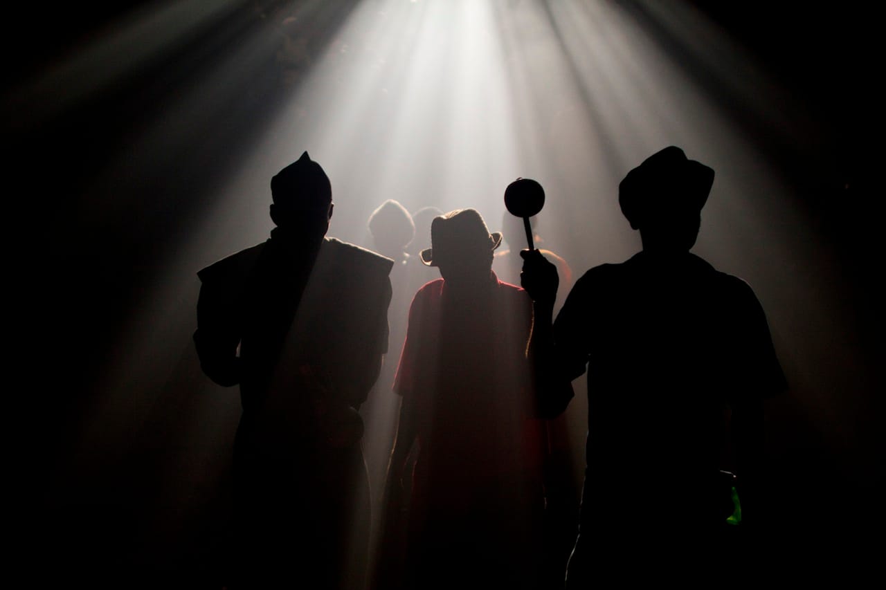 Light of the Cave Les Stone Once inhabited by Taino Indians, the Cave of St. Francis of Assisi is the site of an important pilgrimage destination for Vodou worshippers, situated near the small Haitian town of Saint-Michele de l’Atalaye. Light casts down into the Cave from the highest point in the ceiling; these shafts of light were used by the Taino in their rituals as well.