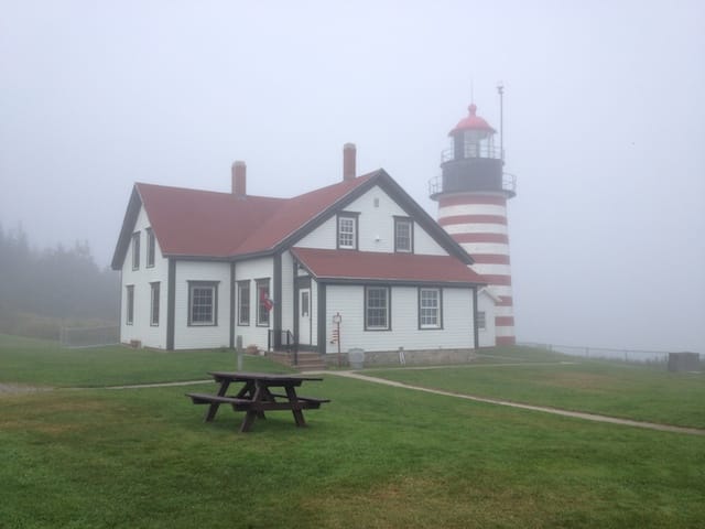 The West Quoddy Head Lighthouse, Lubec, Maine
