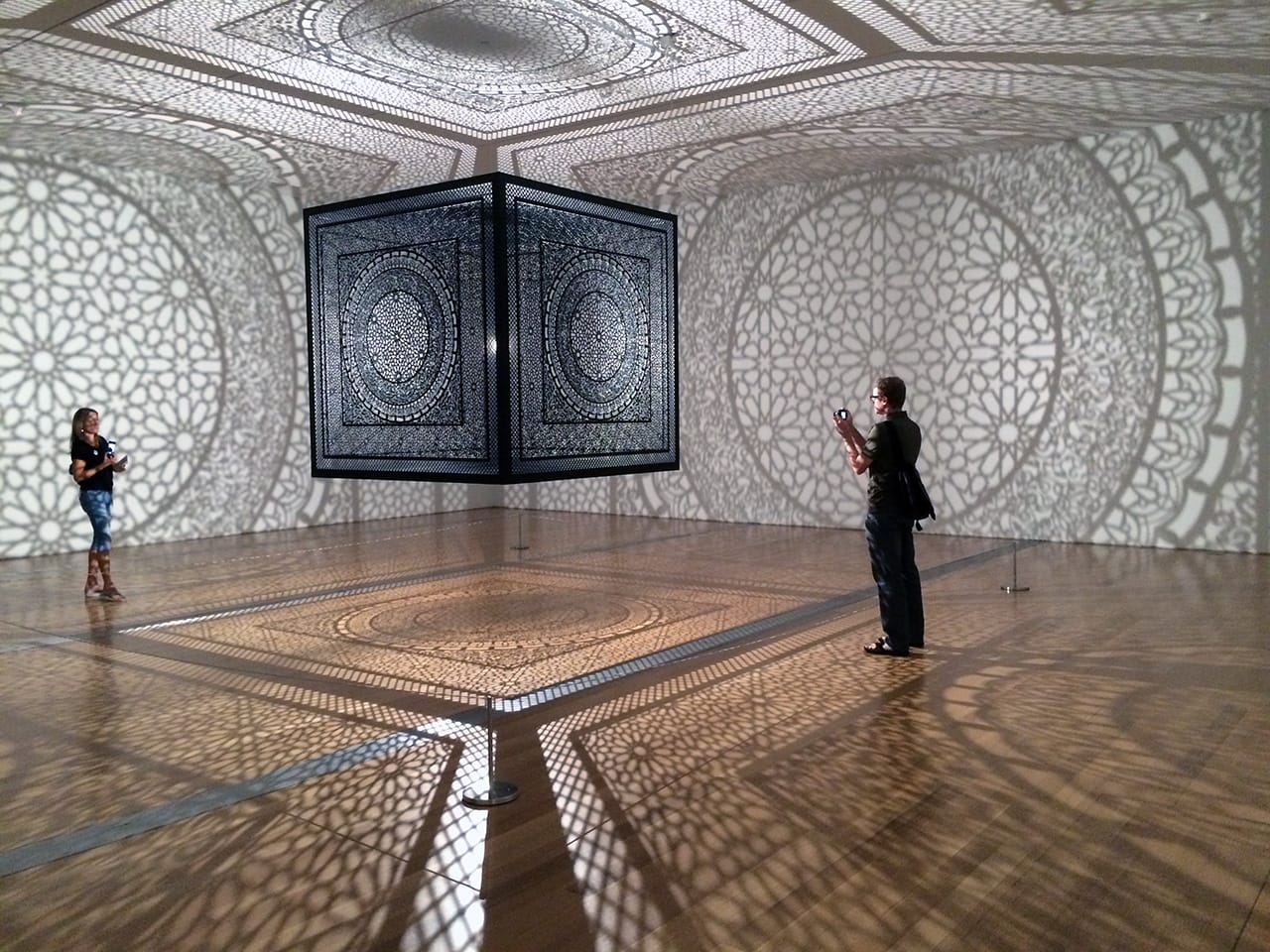 Anila Quayyum Agha's "Intersections" at the Grand Rapids Art Museum (all photos by the author for Hyperallergic)