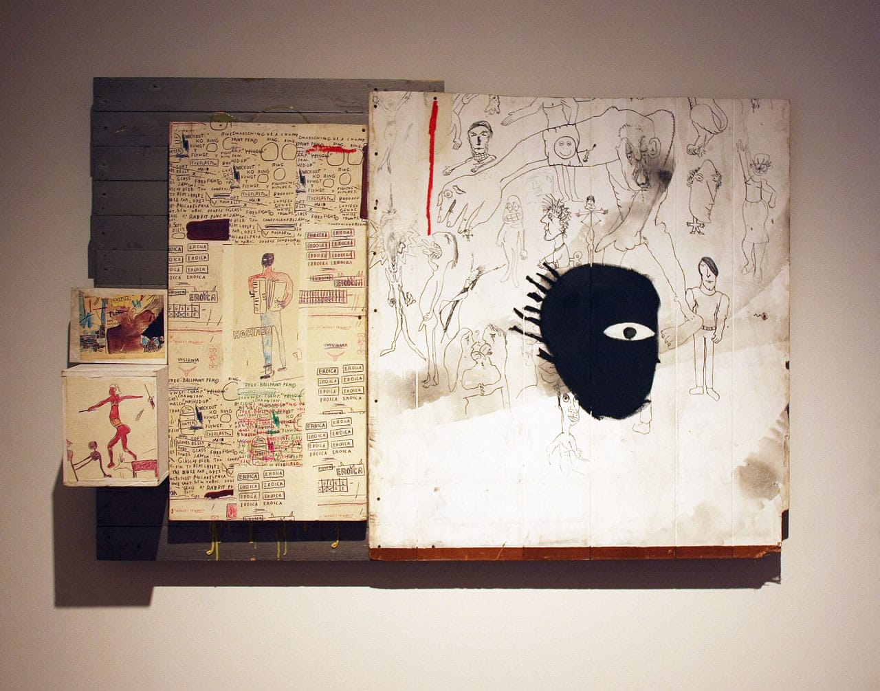 Jean-Michel Basquiat, "Embittered" (1986). Installation view in "Basquiat and the Bayou" at the Ogden Museum of Southern Art, New Orleans (photo by John d'Addario) 