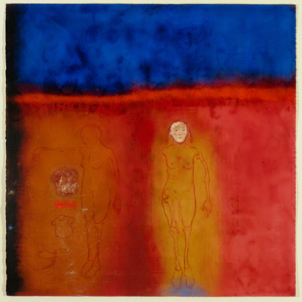 Claudia Bernardi, “Quien Dijo que Esta' Todo Perdido?,” 1998. Monoprint. Overall: 30 x 30 in. (76.2 x  76.2 cm). From the ASU Art Museum collection; gift of Sara and David Lieberman. 